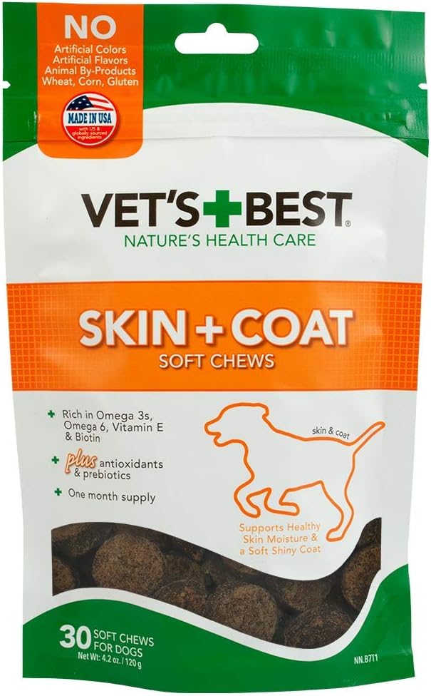 Vet's Best Skin & Coat Dog Supplements - 30 Soft Chews - görsel 1