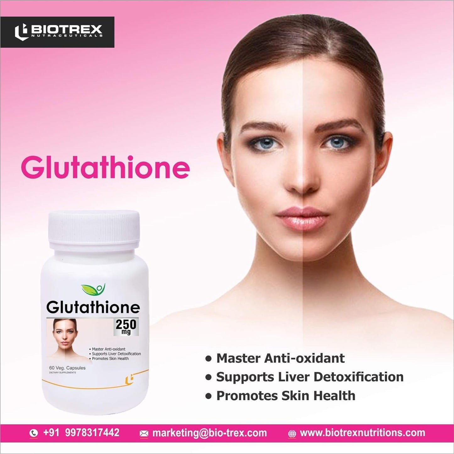 Generic Pub Glutathione 250mg, 60 Veg Capsules (Pack of 2) - görsel 3