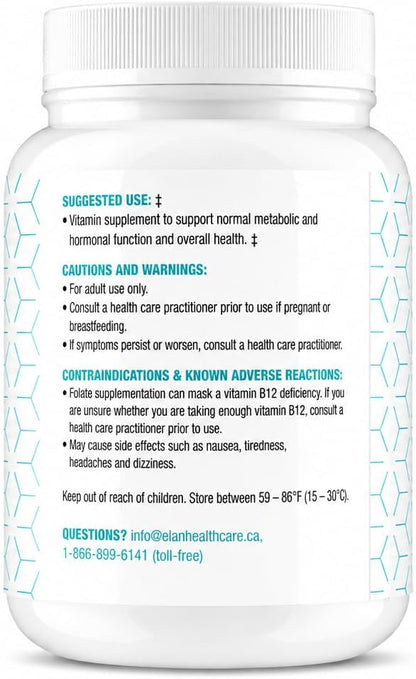 Food Supplement - Myo-Inositol and D-Chiro Inositol with Active Folate - Ideal 40:1 Ratio - (180 Servings, 387g Jar)