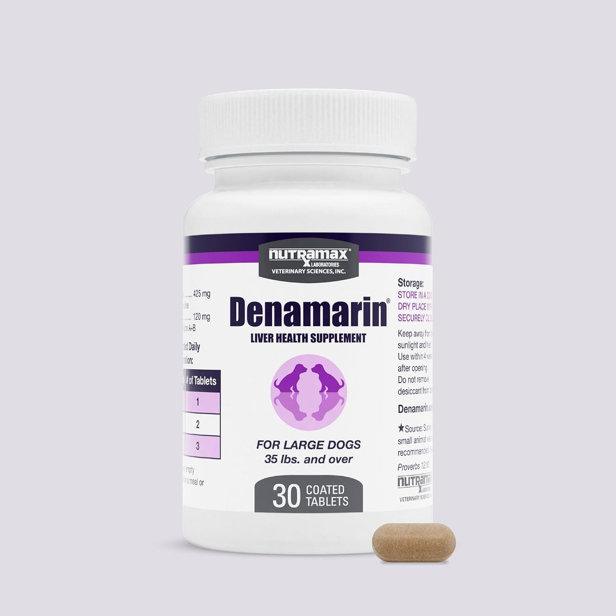 Nutramax Denamarin for Small Dogs and Cats, Liver Health Supplement with S-adenosylmethionine (SAMe) plus Silybin, Coated Tablets, 30 Tablets - görsel 10