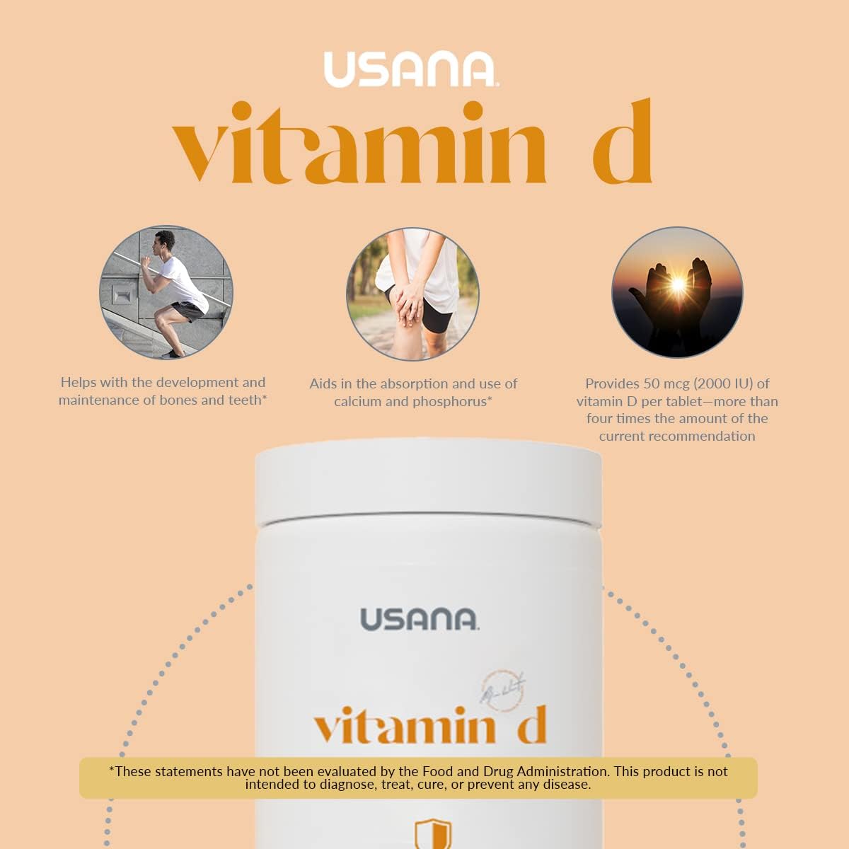 USANA Vitamin D Maximum Strength 2,000 IU - 84 Tablets - görsel 5