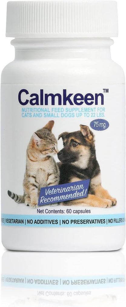 Calmkeen 75 mg Behaviour Support Capsules for Small Dogs & Cats - Calming Supplement