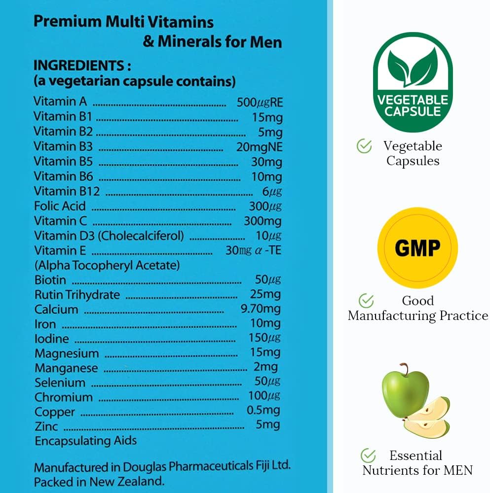 Hi Well Premium Multi Vitamins & Minerals for Men, 60 Capsules - görsel 6