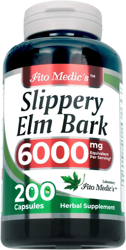 FITO MEDIC'S Lab Slippery Elm Bark Supplement, 200 Capsules