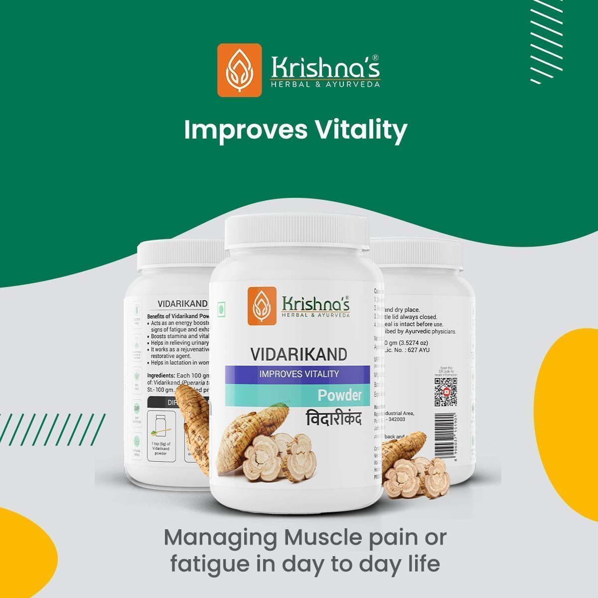 Vidari Kand (Pueraria tuberosa) Powder - Organic Supplement, 100g - görsel 2