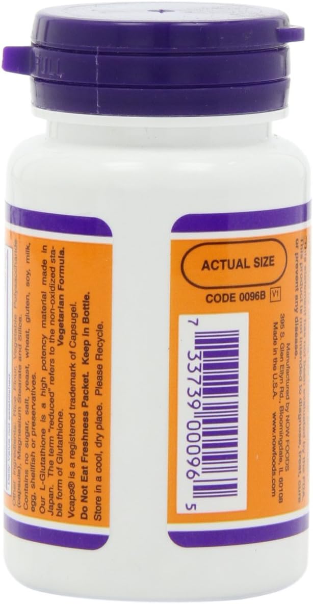 NOW Foods Glutathione 250mg, 60 Capsules (2-Pack) - görsel 4