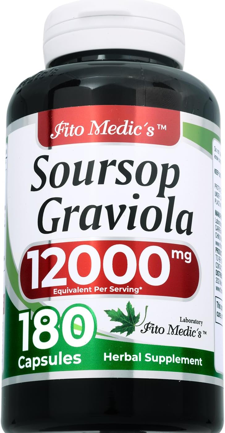 FITO MEDIC'S Lab Soursop Supplement - Graviola - 180 Capsules - görsel 3