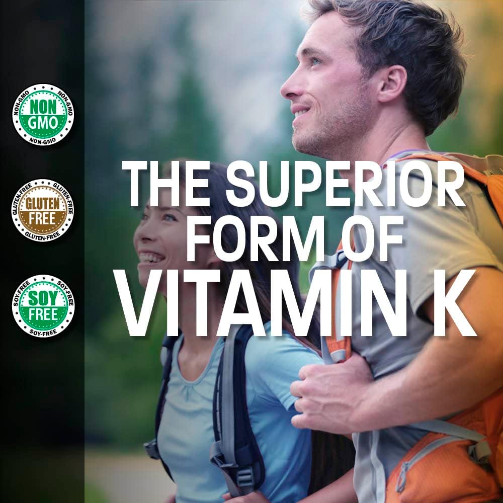 Bronson Vitamin K2 MK-7 100 mcg Non-GMO, 60 Capsules - görsel 4