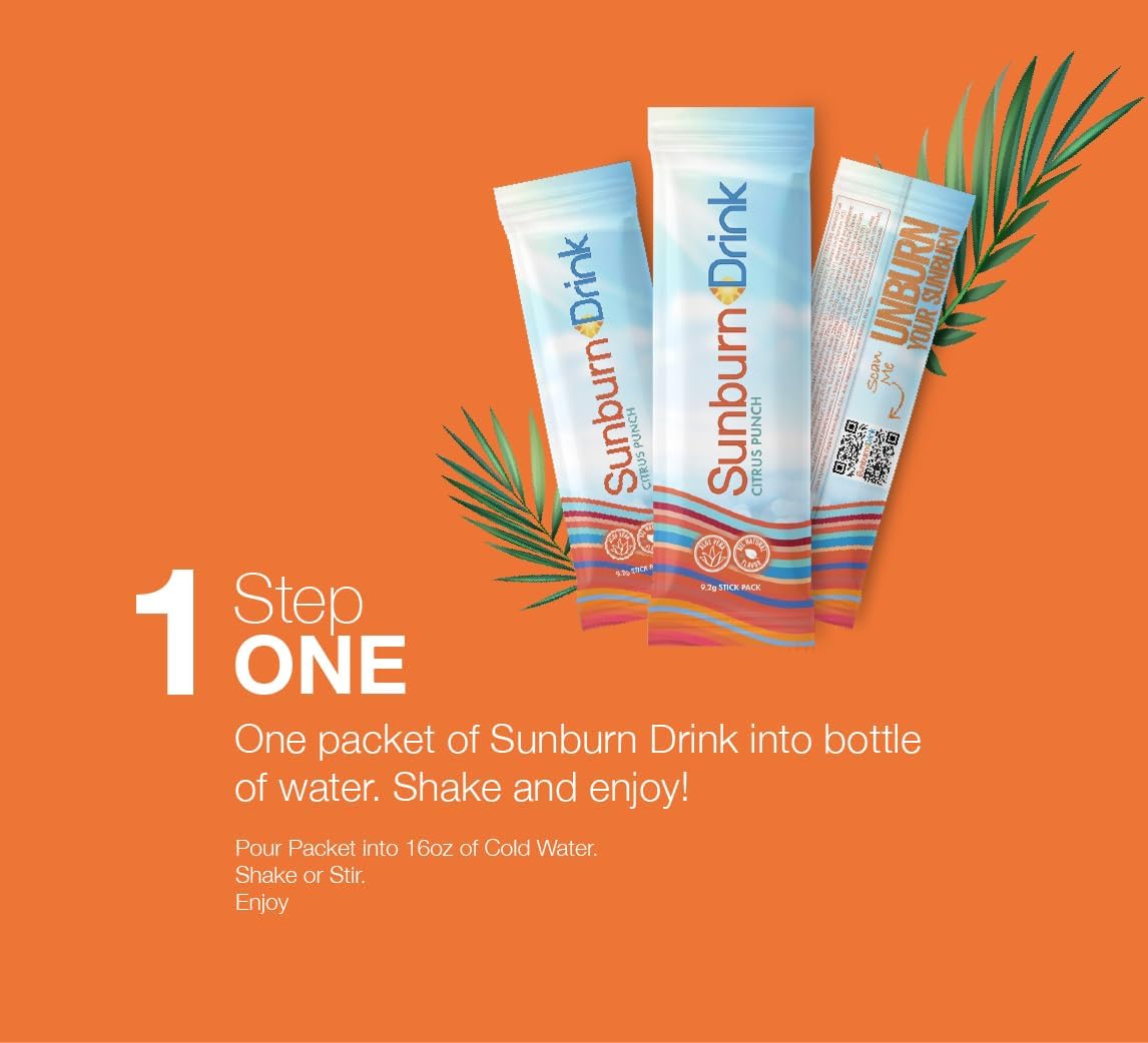 Sunburn Drink - After Sun Skin Care Supplement - Twin Pack - görsel 2