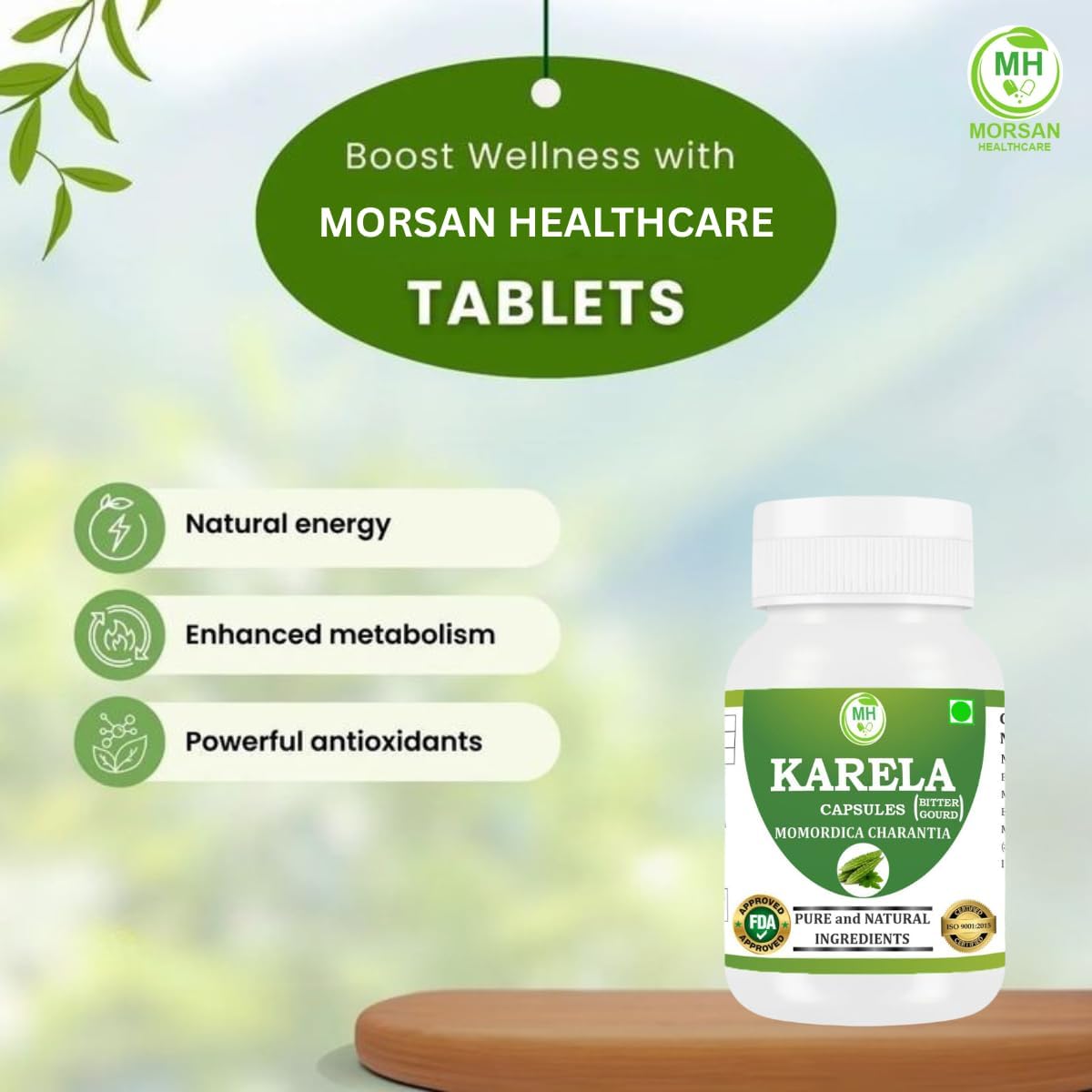 Morsan Health care Karela Capsules – 500 mg | 60 Veg Capsules x 2 Bottles | Pure Momordica charantia Extract | Ayurvedic Herbal Supplement | Plant-Based & Gluten-Free - görsel 4