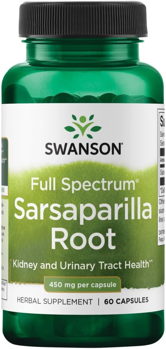 Swanson Sarsaparilla Root – 60 Capsules, 450mg Each - görsel 1