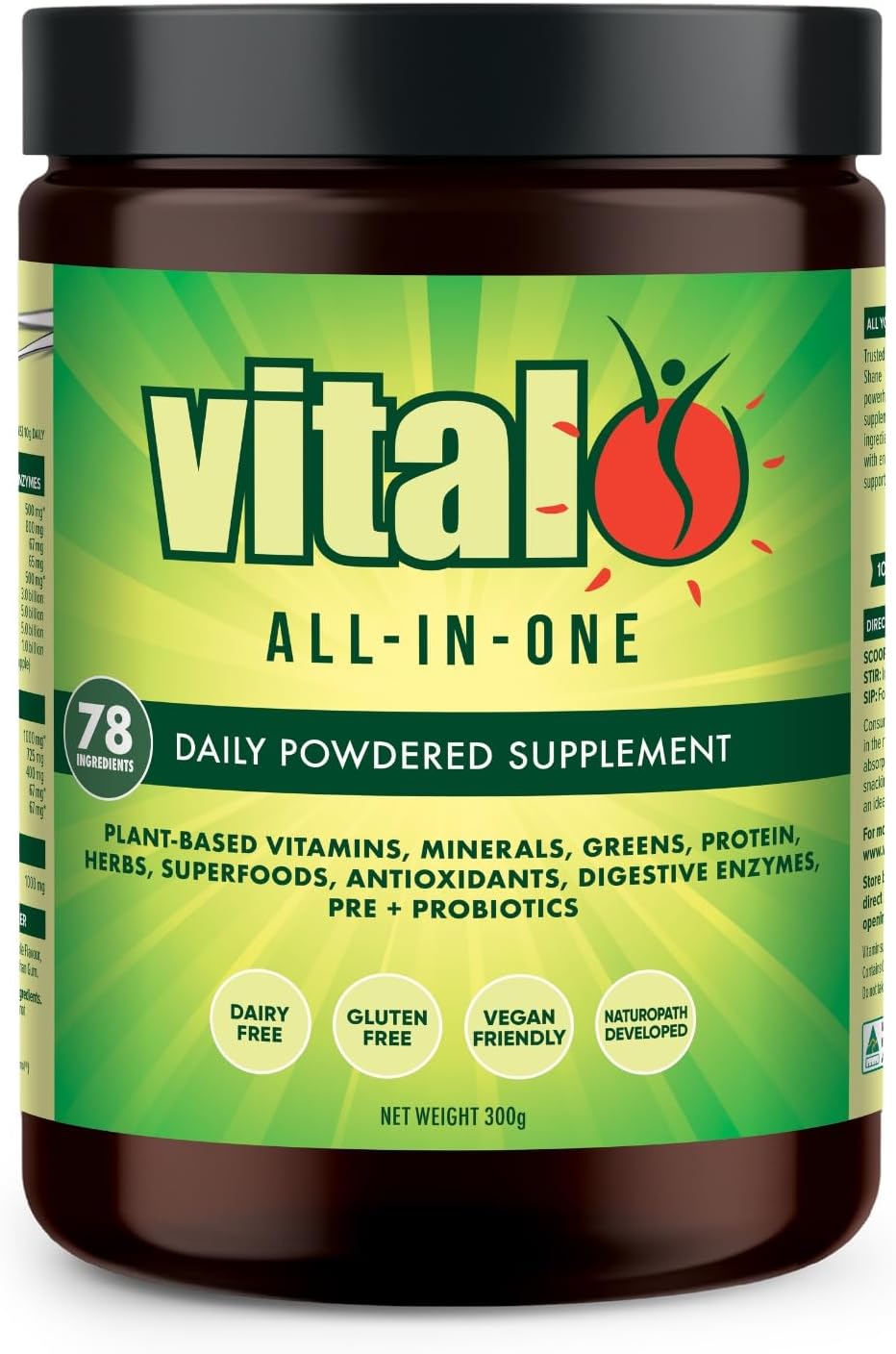Vital All-in-One Daily Powdered Supplement - Natural Greens Superfood Powder - görsel 1