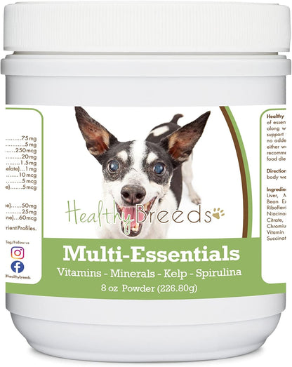 Healthy Breeds Rat Terrier Multi-Essentials Powder for Dogs - Ideal Supplement of Vitamins, Minerals & Antioxidants - 227 g