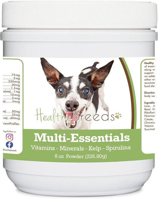 Healthy Breeds Rat Terrier Multi-Essentials Powder for Dogs - Ideal Supplement of Vitamins, Minerals & Antioxidants - 227 g