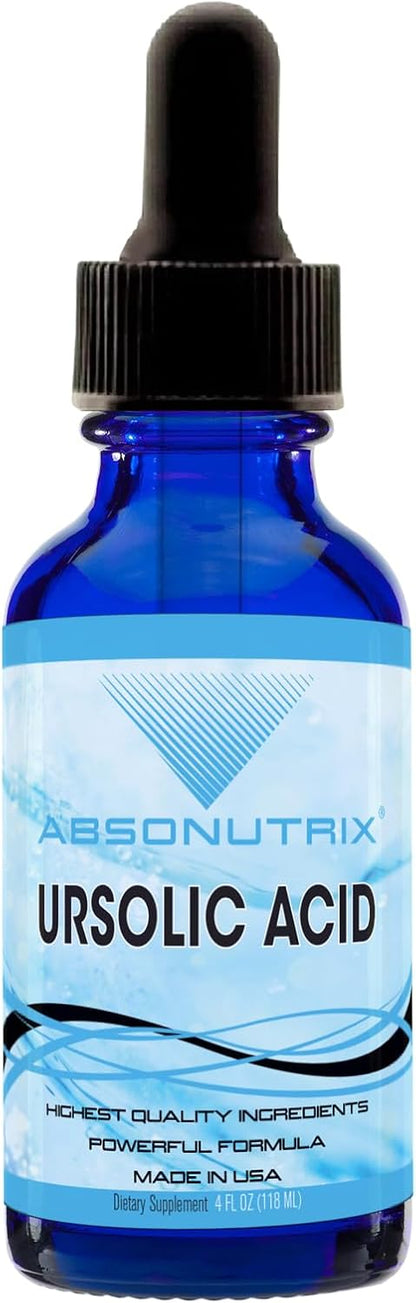 Absonutrix Ursolic Acid 590mg High Potency Liquid Supplement – 118ml (200 Servings)
