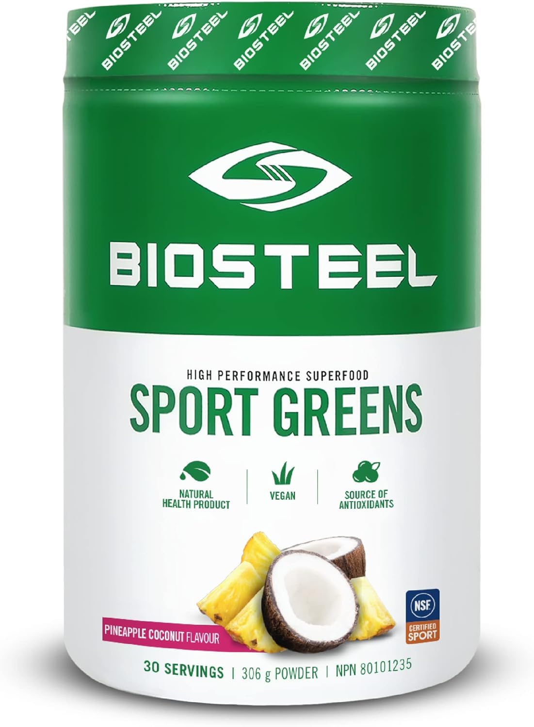 BIOSTEEL Sport Greens Powder - High Performance Superfood Supplement, Pineapple Coconut (30 Servings) - görsel 3