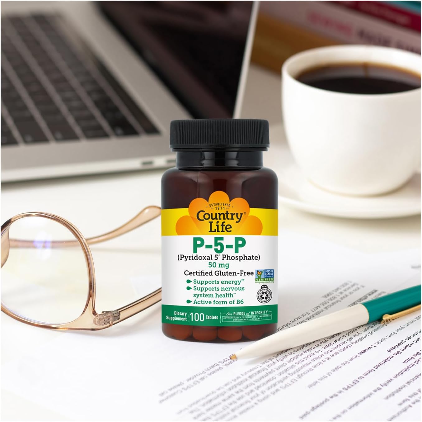 Country Life P-5-P Vitamin B6 – Bioavailable Pyridoxal-5-Phosphate – 100 Capsules - görsel 7