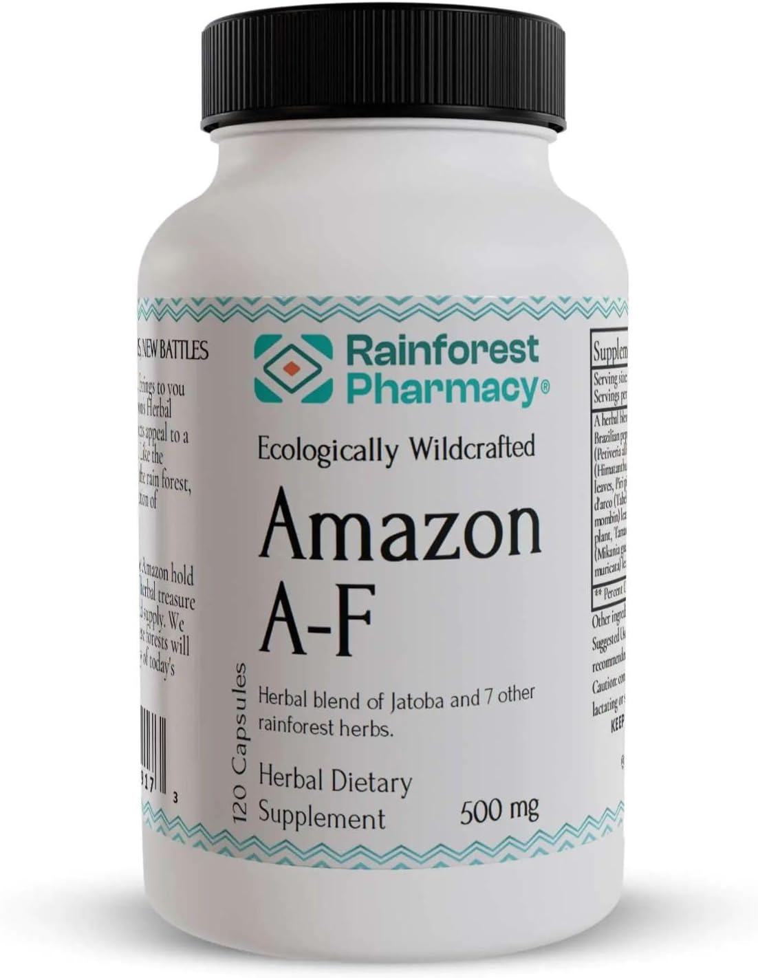 Rainforest Pharmacy Amazon A-F Herbal Supplement - 120 Vegetable Capsules - görsel 1