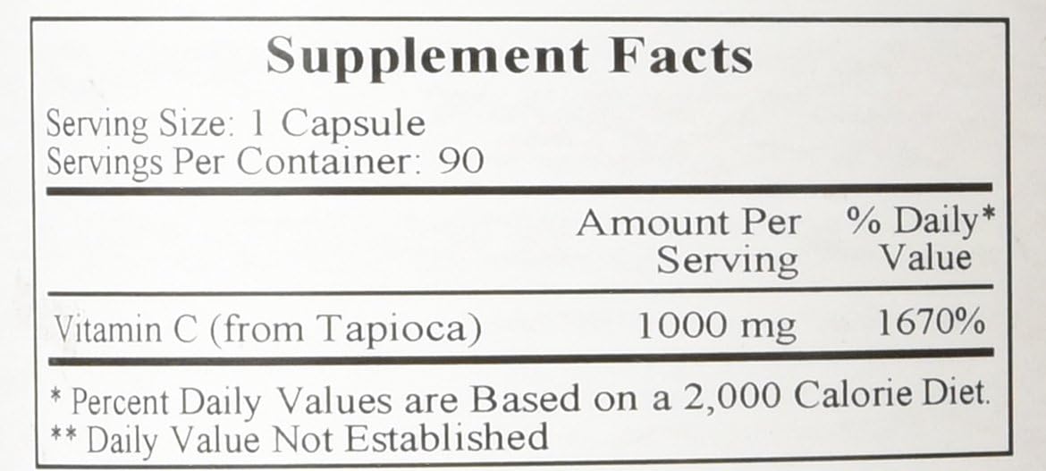 Cardiovascular Research Vitamin C-1000 Capsules, 90 Count - görsel 2