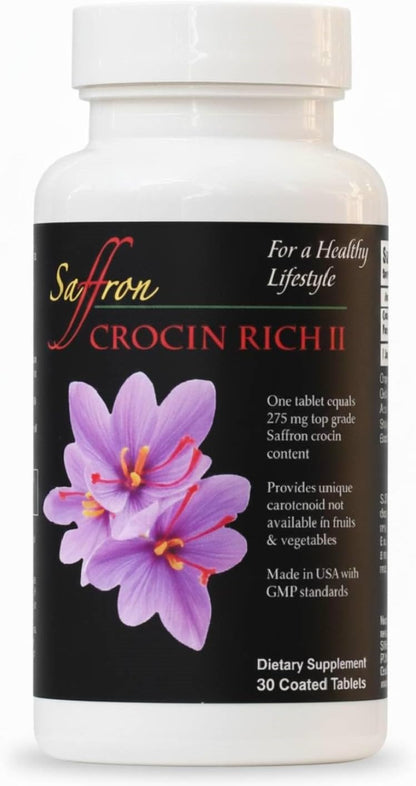 Crocin Rich II Mobility & Nerve Support Supplement – High-Potency Crocin (Saffron Active Compound) for Joint Comfort, Movement, Balance, Vision, Mental Clarity, Vitality & Healthy Ageing | 30 Tablets