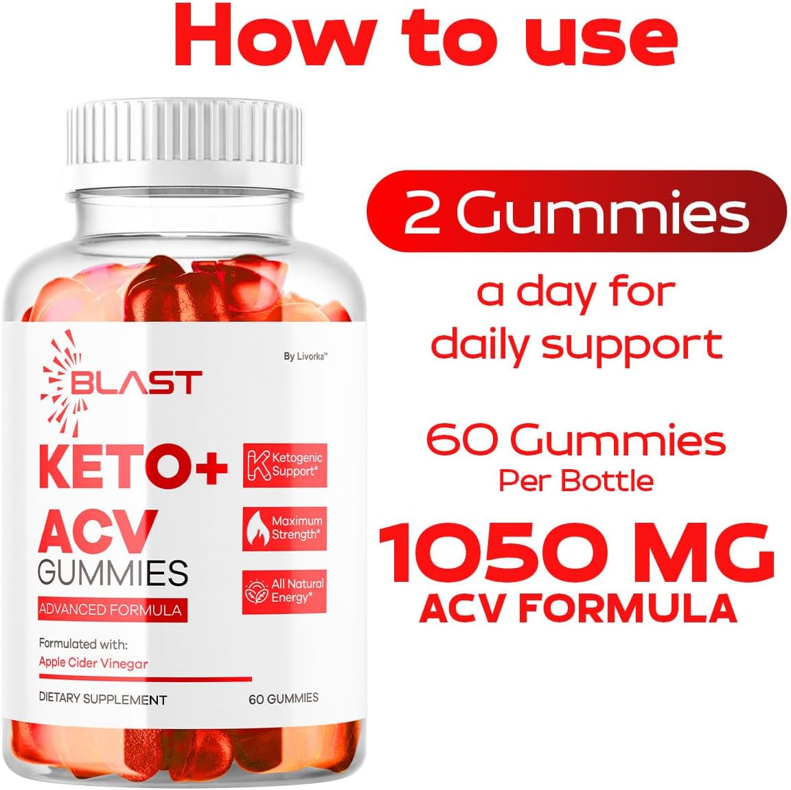 Blast Keto ACV Gummies (5-Pack) – 300 Gummies for 5 Months - görsel 3