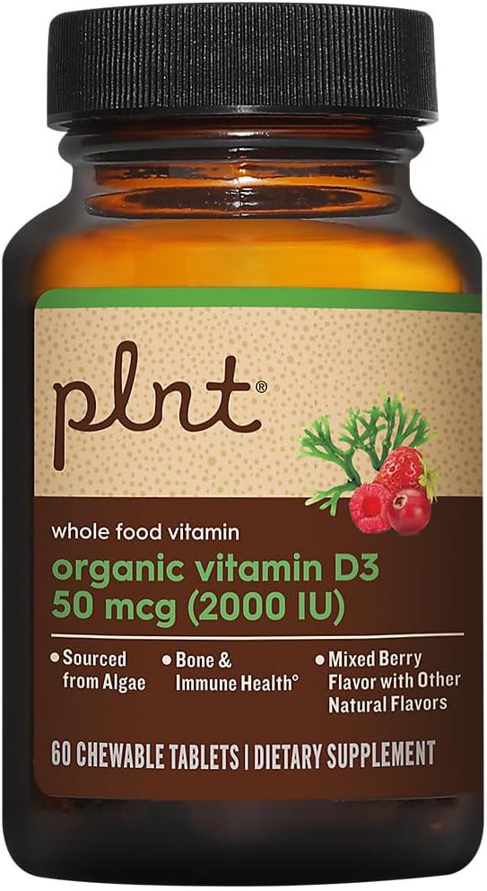 Organic Vitamin D3 50 MCG (2,000 IU) Whole Food Vitamin - Mixed Berry (60 Chewable Tablets) - görsel 3