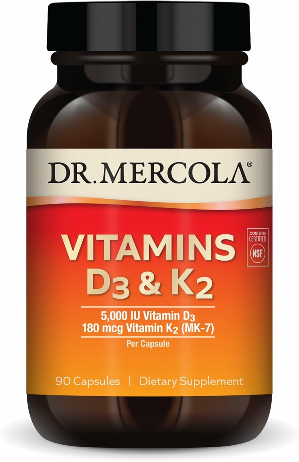 Dr. Mercola Vitamin D3 & K2 Supplement - 5000 IU, 180 mcg, 30 Capsules - görsel 9