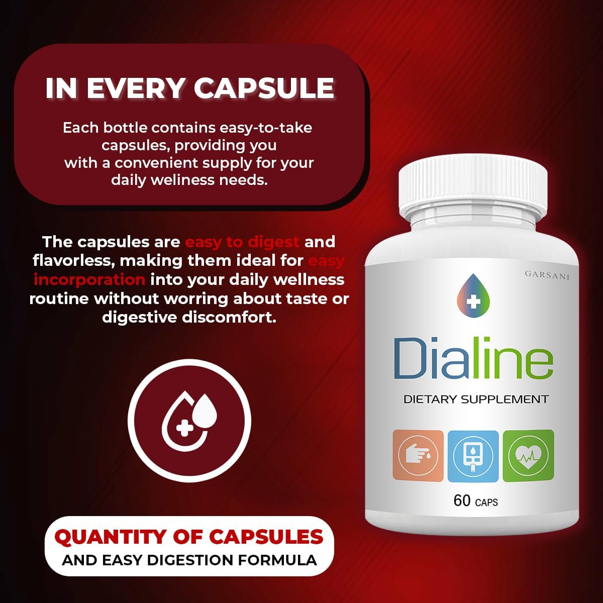 Dialine - Dialine Advanced Supplement Capsules (5 Pack, 300 Capsules) - görsel 4