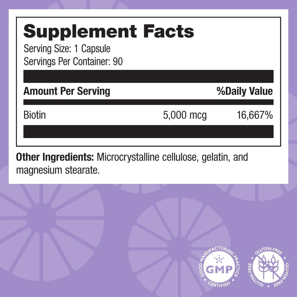 Celebrate Biotin 5,000 mcg - 90 Capsules - görsel 3