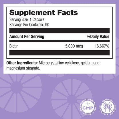Celebrate Biotin 5,000 mcg - 90 Capsules