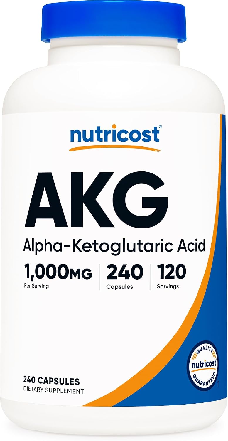 Nutricost AKG Alpha-Ketoglutaric Acid 1000 mg, 240 Capsules - görsel 1