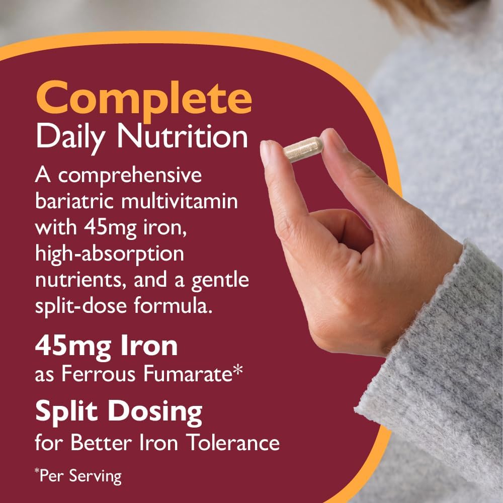 Celebrate Vitamins Bariatric Multivitamin with Iron 45 mg - Post Surgery Support - 180 Vegetarian Capsules - görsel 8