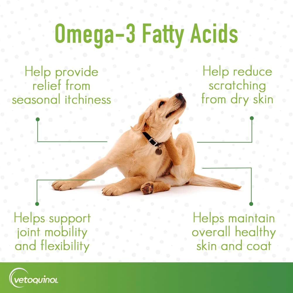 Vetoquinol Triglyceride OMEGA - Fish Oil for Dogs & Cats - Supports Healthy Skin, Coat & Normal Immune Response - Supplement with Vitamin Blend for Heart, Eye, Bone & Muscle Support - 8 oz (Pack of 2) - görsel 4