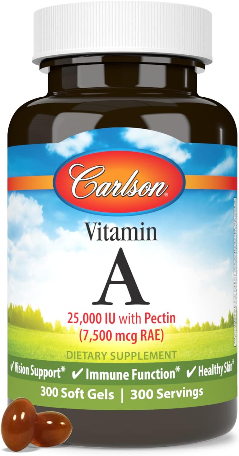 Carlson Vitamin A with Pectin, 25000 IU, 300 Softgels - görsel 5