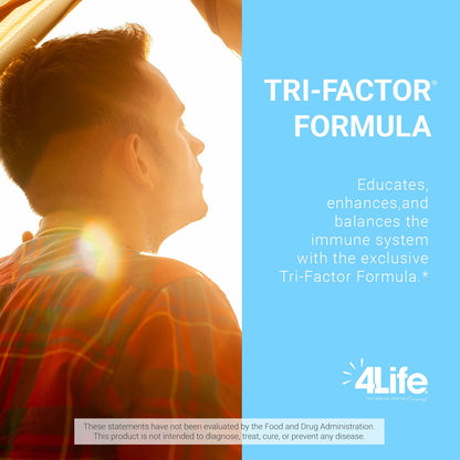 4Life Transfer Factor Tri Factor Formula - Immune Support Supplement with Bioactive Peptides - 60 Veggie Capsules