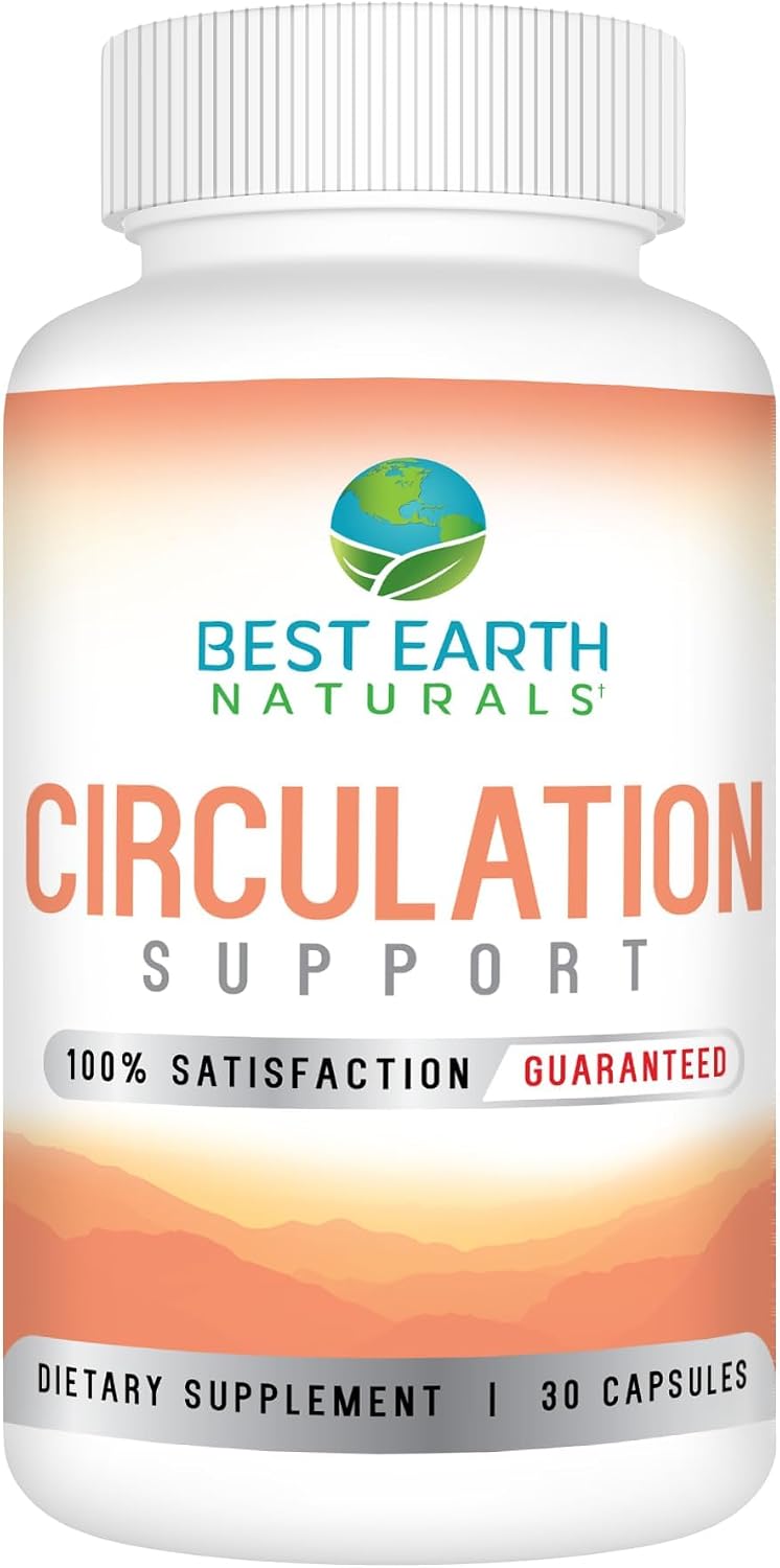 Best Earth Naturals Circulation Supplement - Balanced Formula for Optimal Circulatory Support - 30 Capsules - görsel 1