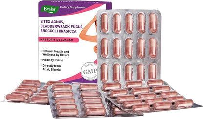 Evalar Vitex Chaste Tree Bladderwrack Fucus Extract – 60 Capsules