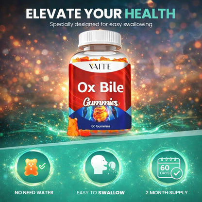 VAITE Ox Bile Gummies – 500mg Digestive Support – 60 Gummies