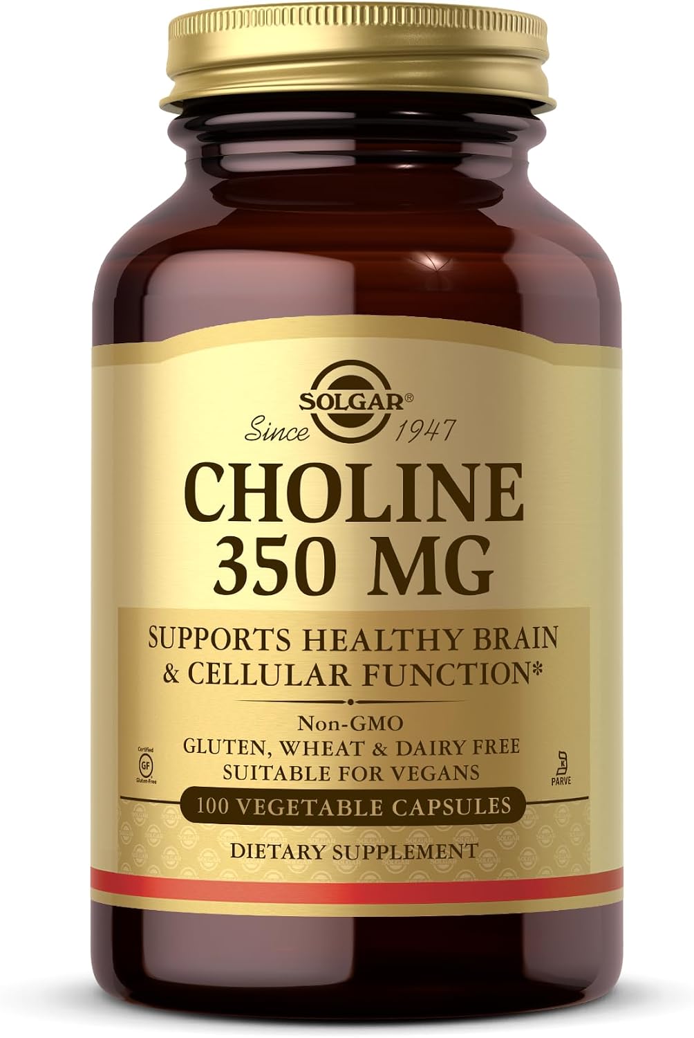 Solgar Choline 350 mg, 100 Vegetable Capsules – Non-GMO, Vegan, Kosher - görsel 1