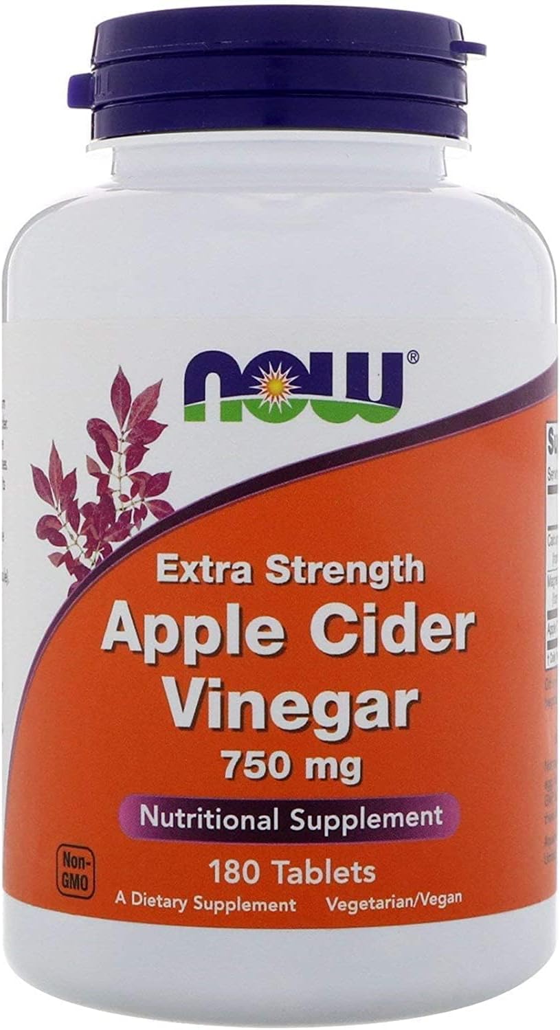 NOW Foods Apple Cider Vinegar, 750 mg, 180 Tablets - görsel 1