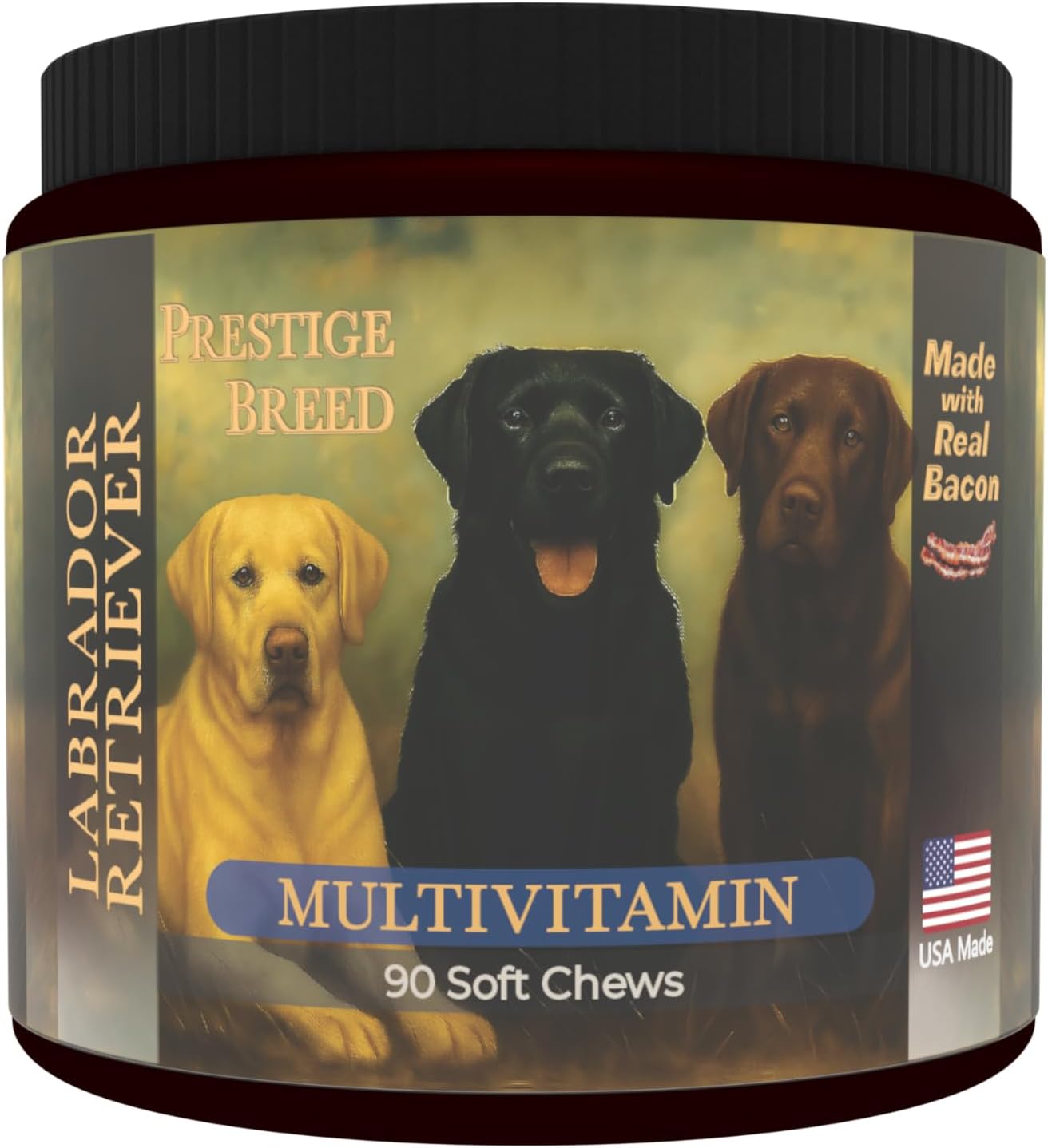 Multivitamins, Balanced Nutrition for Your Labrador, 90 Count, Made in the USA with Real Bacon - görsel 1