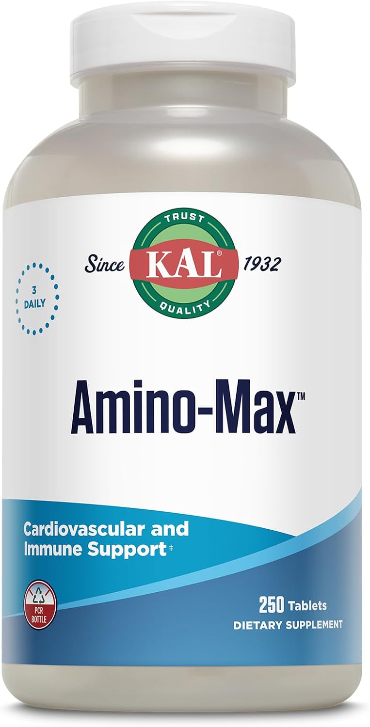KAL Amino Max, Amino Acids & Multi-Mineral Complex with Chelated Minerals, 250 Tablets - görsel 1