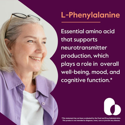 BESTVITE L-Phenylalanine 500mg (120 Vegetarian Capsules) - No Stearates - Vegan - Gluten-free - Non GMO
