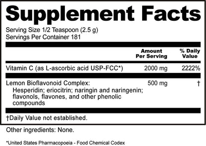 NutriBiotic Ascorbic Acid with Bioflavonoids Powder, 454 g