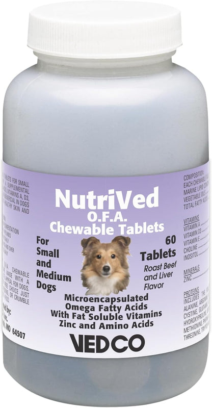 Vedco Nutrived O.F.A. Chewable Tablets for Large Dogs (60 Tablets)