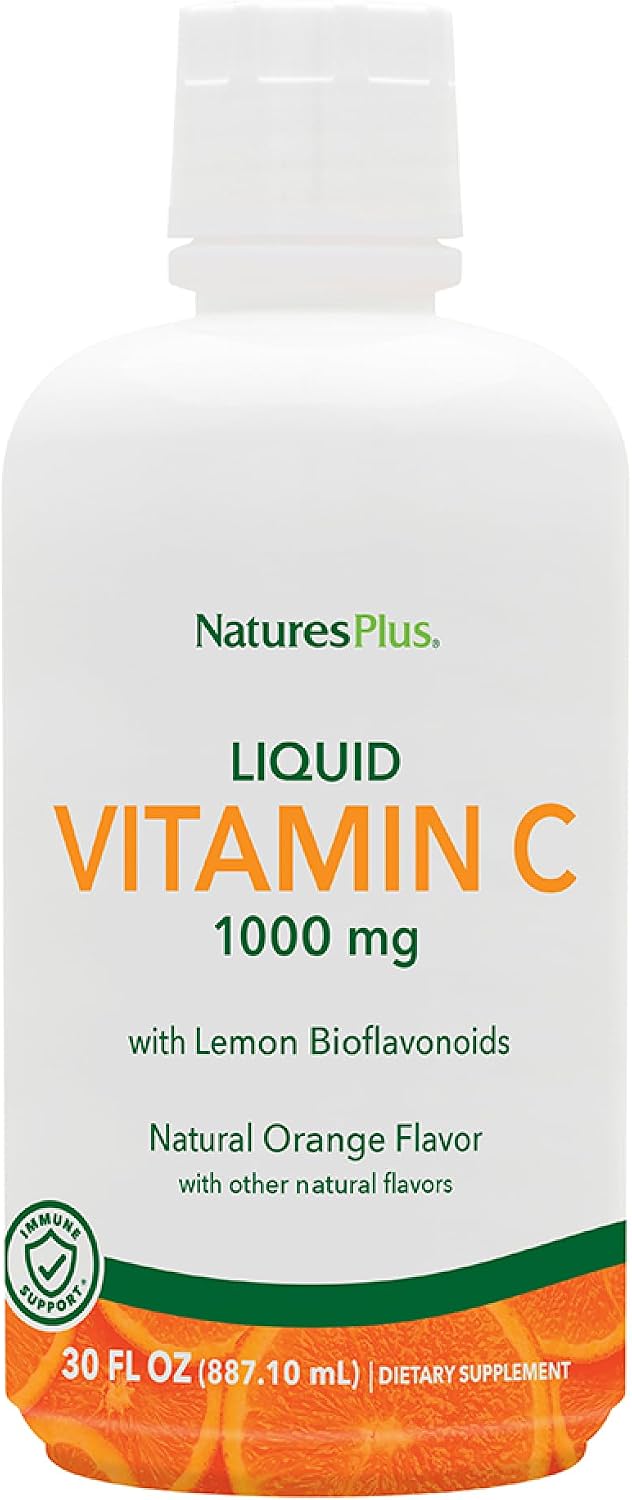 NaturesPlus Liquid Vitamin C - 1000 mg, 887 ml - with Lemon Bioflavonoids - görsel 1