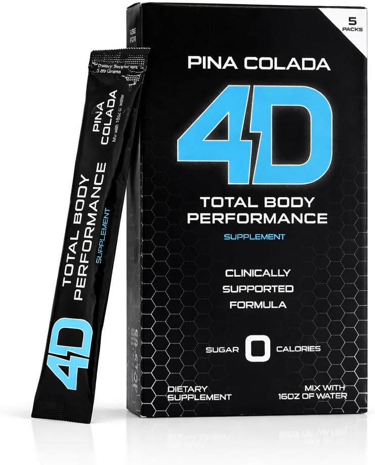4D - Tropical Punch Drink Mix (25 Sachets) - Zero Calorie Energy & Multivitamin Powder - görsel 9