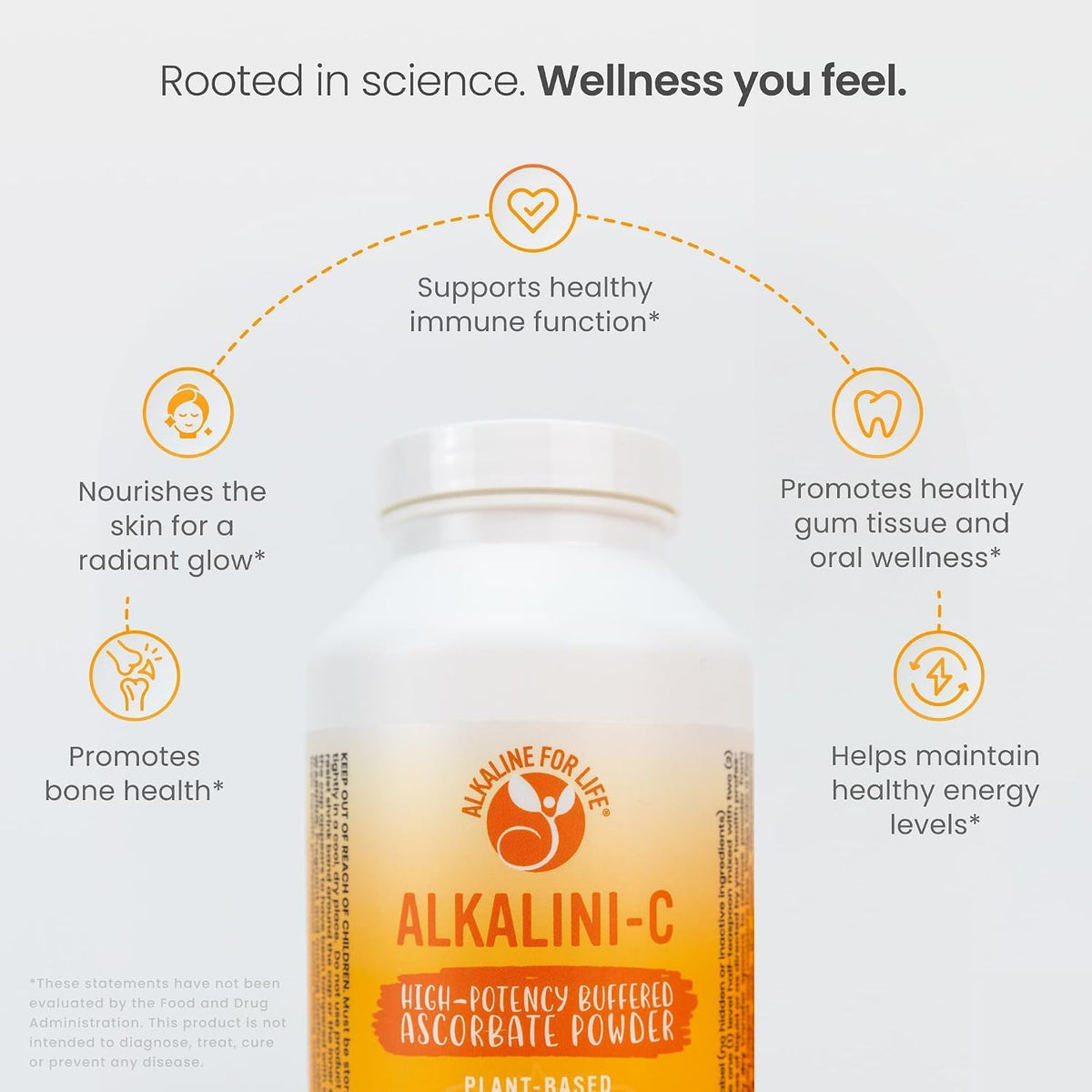 Alkaline for Life Alkalini-C Buffered Vitamin C Powder, Corn-Free, 1,584 mg - görsel 4