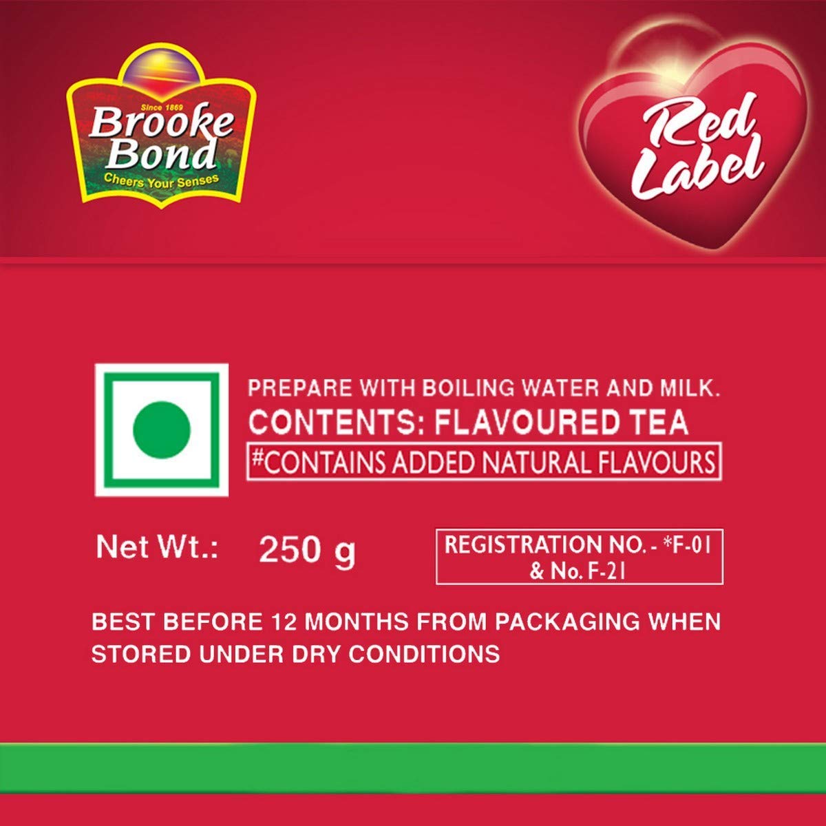 Brooke Bond Red Label Natural Care with 5 Ayurvedic Ingredients - 2-Pack (2 x 250g) - görsel 5
