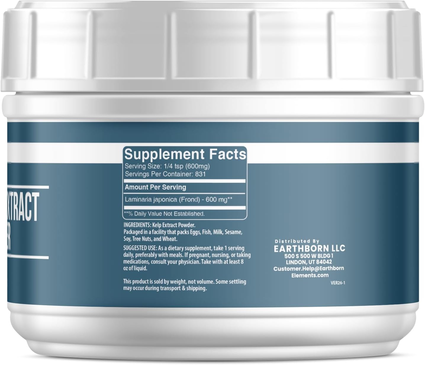 Earthborn Elements Kelp Extract Powder 1.1 lb, Pure & Natural, Superfood - görsel 2